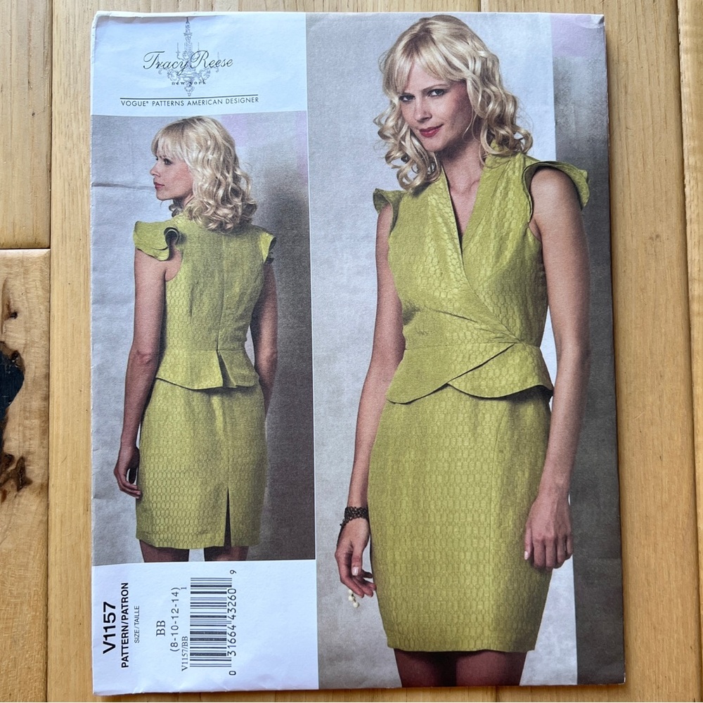 Vogue 1157, out of print Tracy Reese Vogue designer pattern, sizes 8-14